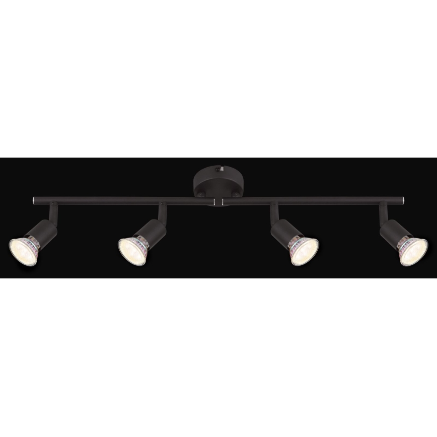 Globo - LED-Strahler 4xGU10/3W/230V schwarz