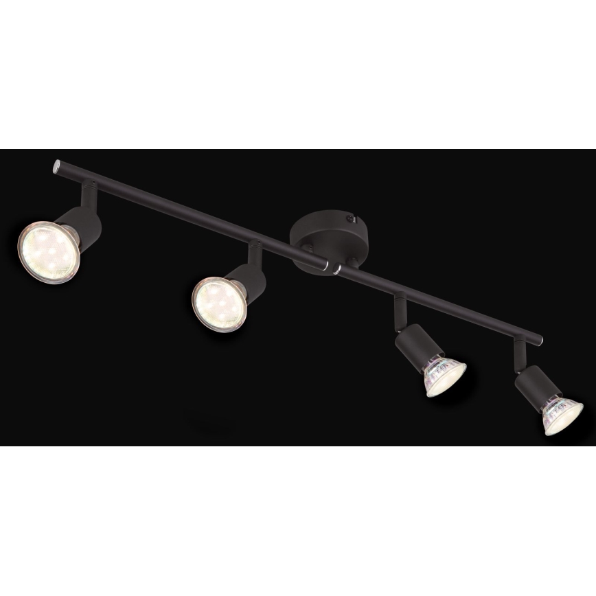 Globo - LED-Strahler 4xGU10/3W/230V schwarz