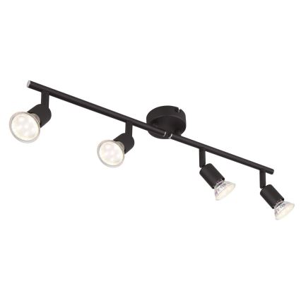 Globo - LED-Strahler 4xGU10/3W/230V schwarz