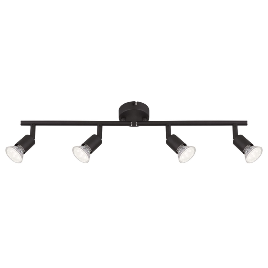 Globo - LED-Strahler 4xGU10/3W/230V schwarz