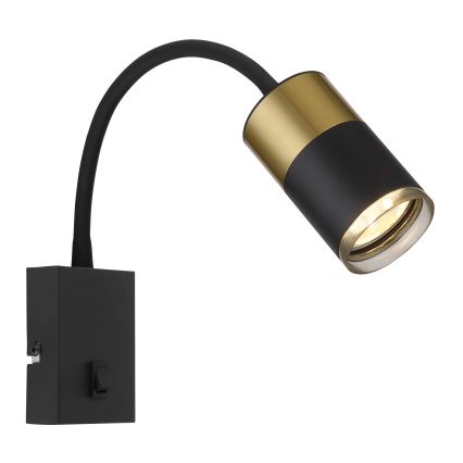 Globo - Wandstrahler 1xGU10/25W/230V schwarz/golden