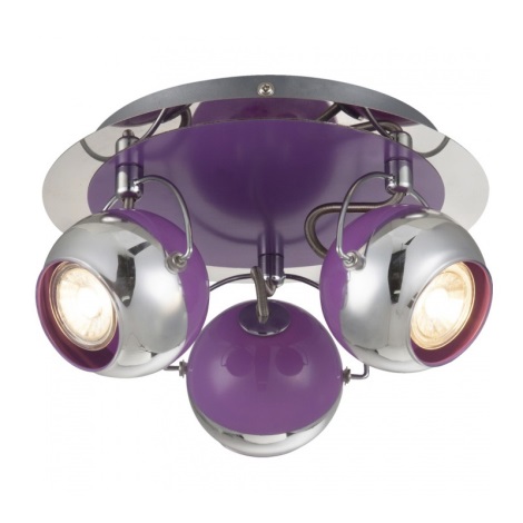 Globo 57887-3 - LED Spotlight SPLASH 3xGU10/5W/230V violett