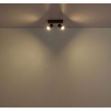 Globo - Strahler 2xGU10/25W/230V schwarz