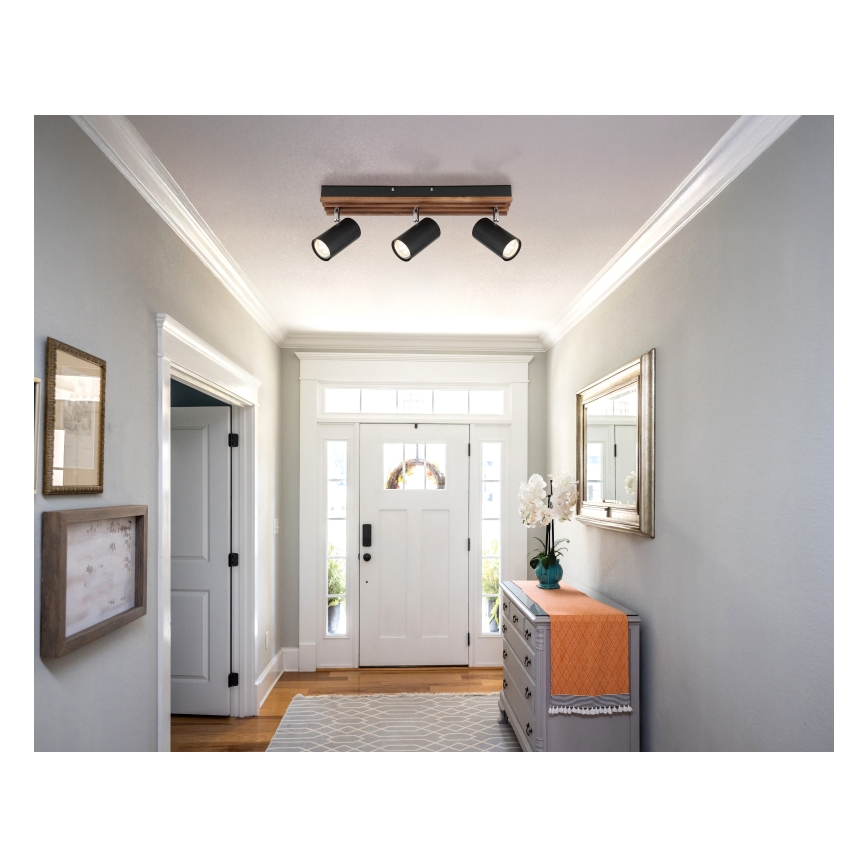 Globo - Strahler 3xGU10/25W/230V schwarz