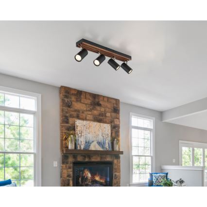 Globo - Strahler 4xGU10/25W/230V schwarz