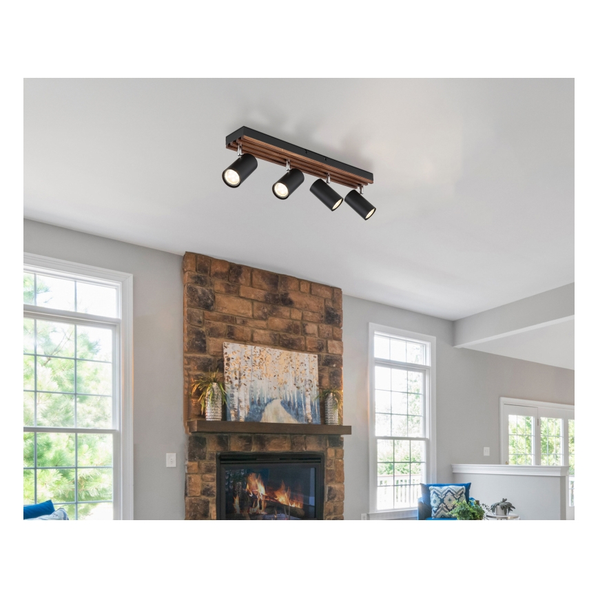 Globo - Strahler 4xGU10/25W/230V schwarz