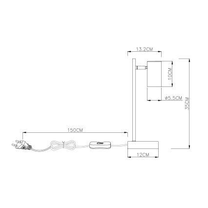 Globo - Tischlampe 1xGU10/5W/230V schwarz