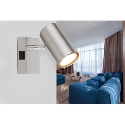 Globo - Wandstrahler 1xGU10/25W/230V matt Chrom