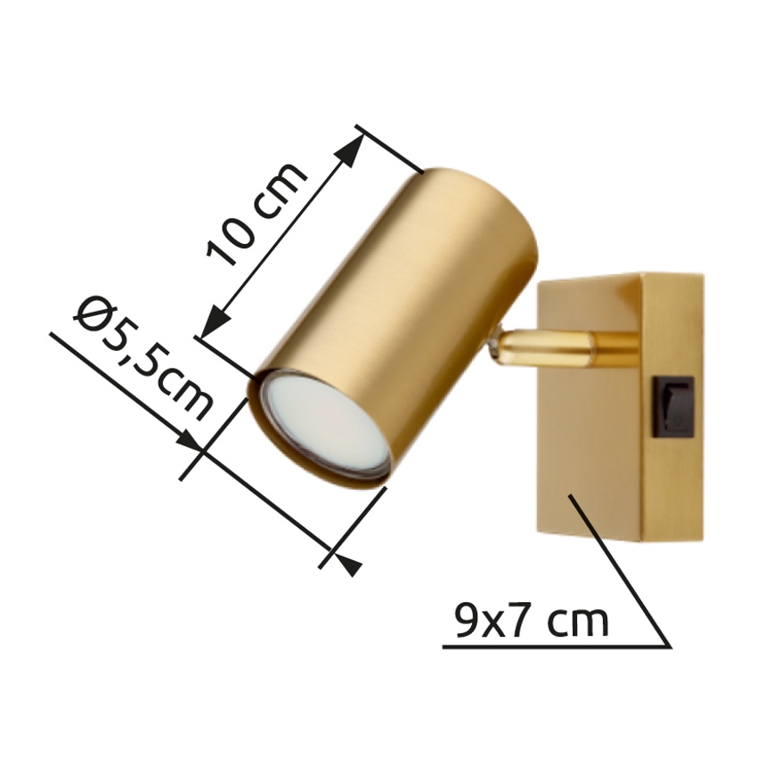 Globo - Wandstrahler 1xGU10/25W/230V golden