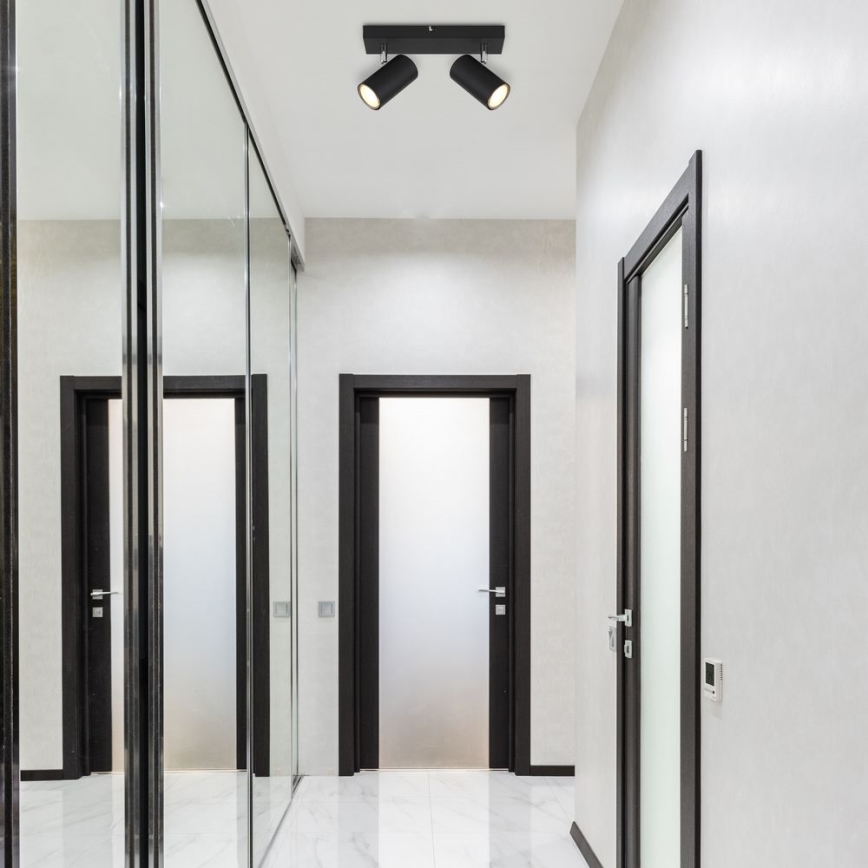 Globo - Einbauleuchte 2xGU10/35W/230V schwarz