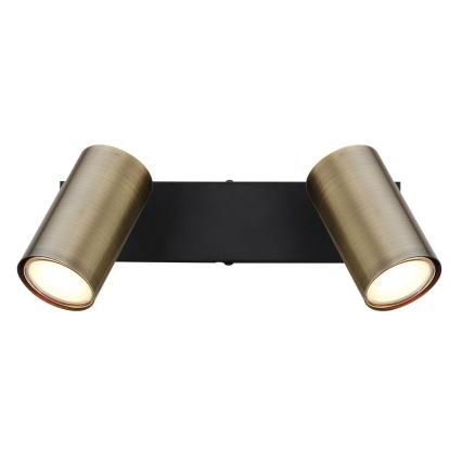 Globo - Einbauleuchte 2xGU10/35W/230V schwarz/ messing