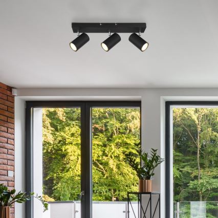 Globo - Deckenstrahler 3xGU10/35W/230V Schwarz