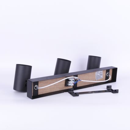 Globo - Strahler 3xGU10/35W/230V schwarz/braun