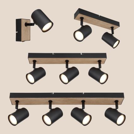 Globo - Strahler 3xGU10/35W/230V schwarz/braun