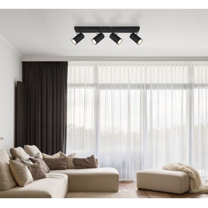 Globo - Deckenstrahler 4xGU10/35W/230V Schwarz