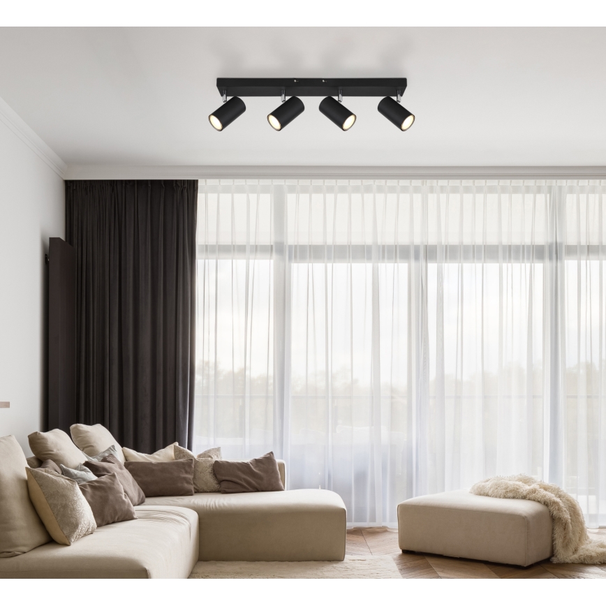 Globo - Deckenstrahler 4xGU10/35W/230V Schwarz