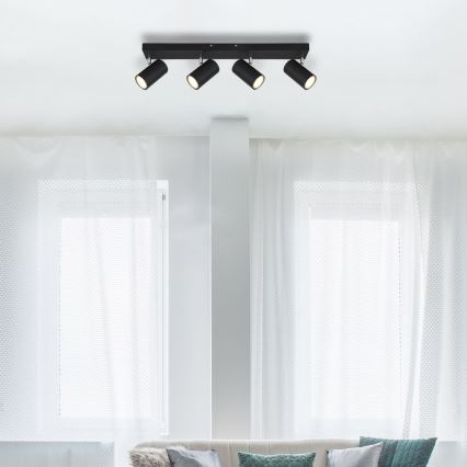 Globo - Deckenstrahler 4xGU10/35W/230V Schwarz