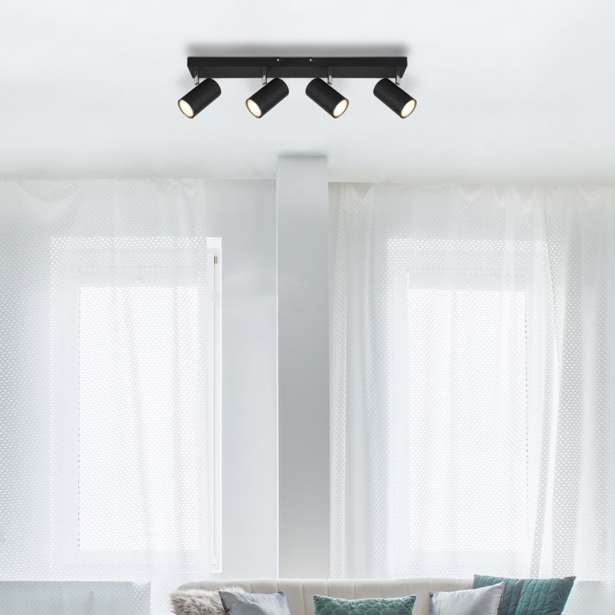 Globo - Deckenstrahler 4xGU10/35W/230V Schwarz