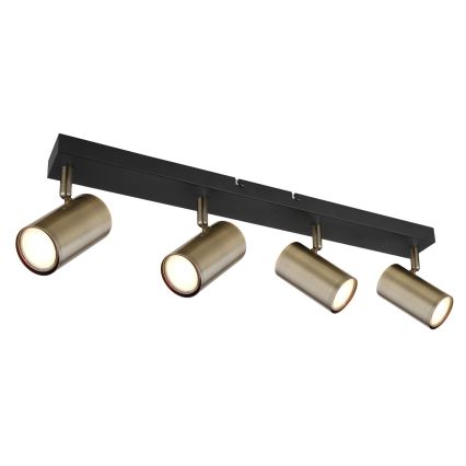 Globo - Deckenstrahler 4xGU10/35W/230V schwarz/Messing