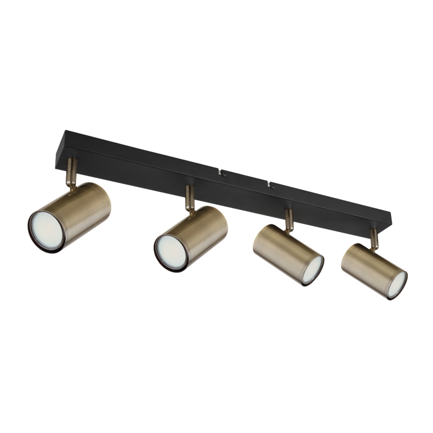 Globo - Deckenstrahler 4xGU10/35W/230V schwarz/Messing