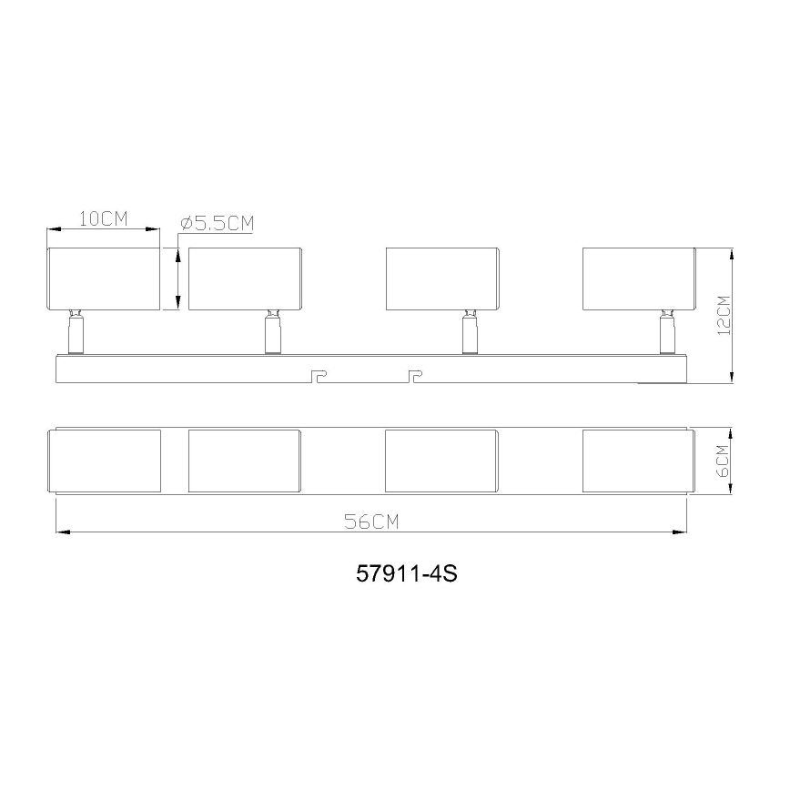 Globo - Deckenstrahler 4xGU10/35W/230V