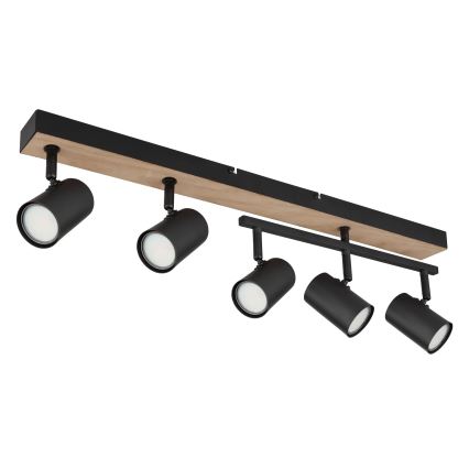 Globo - Strahler 5xGU10/35W/230V schwarz/braun