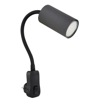 Globo - Steckdosen-Wandspotleuchte1xGU10/35W/230V schwarz