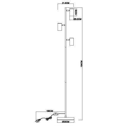Globo - Stehleuchte 3xGU10/5W/230V beige