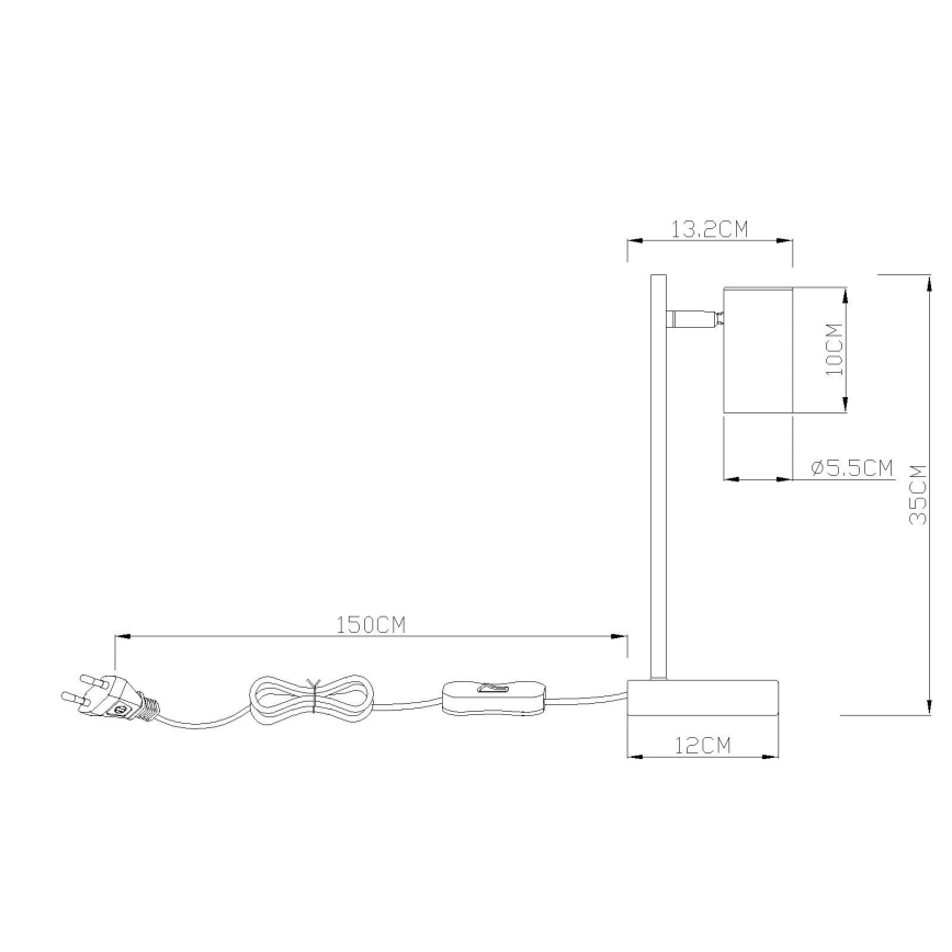 Globo - Tischleuchte 1xGU10/5W/230V grau/anthrazit