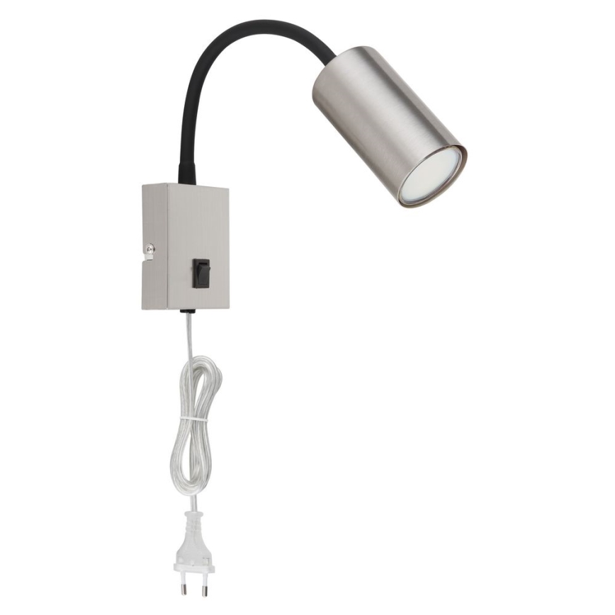 Globo - Flexible Wandleuchte 1xGU10/25W/230V schwarz/matt Chrom