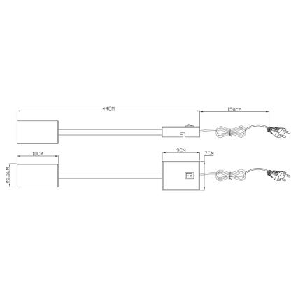 Globo - Flexible Wandleuchte 1xGU10/25W/230V schwarz/matt Chrom