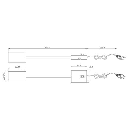 Globo - Flexible Wandleuchte 1xGU10/25W/230V schwarz