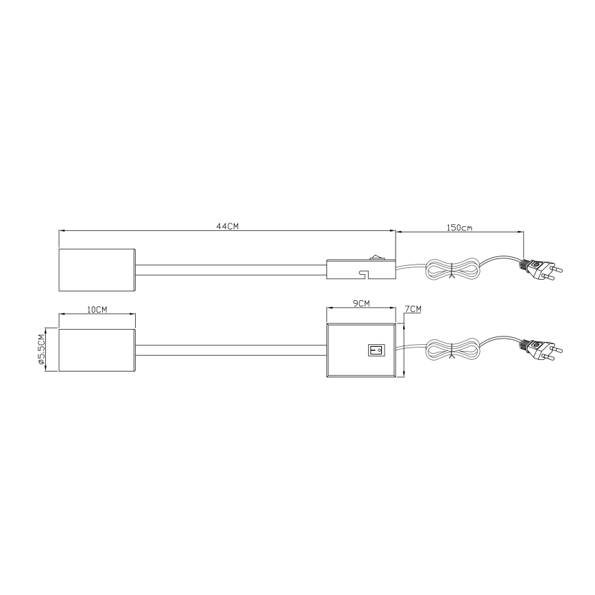 Globo - Flexible Wandleuchte 1xGU10/25W/230V schwarz