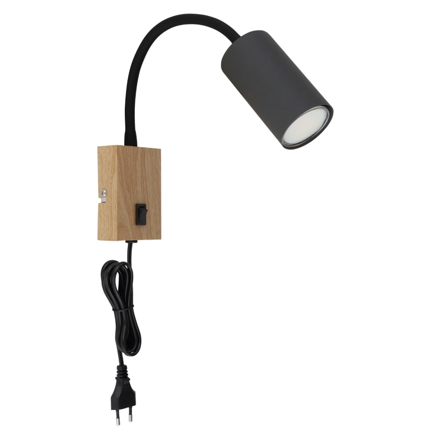 Globo - Flexible Wandleuchte 1xGU10/25W/230V grau/braun