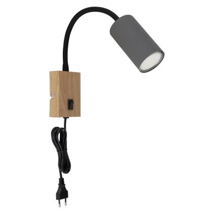 Globo - Flexible Wandleuchte 1xGU10/25W/230V grau/braun