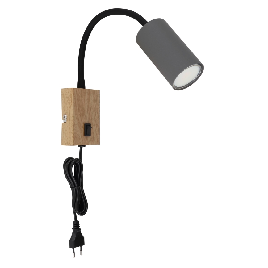 Globo - Flexible Wandleuchte 1xGU10/25W/230V grau/braun
