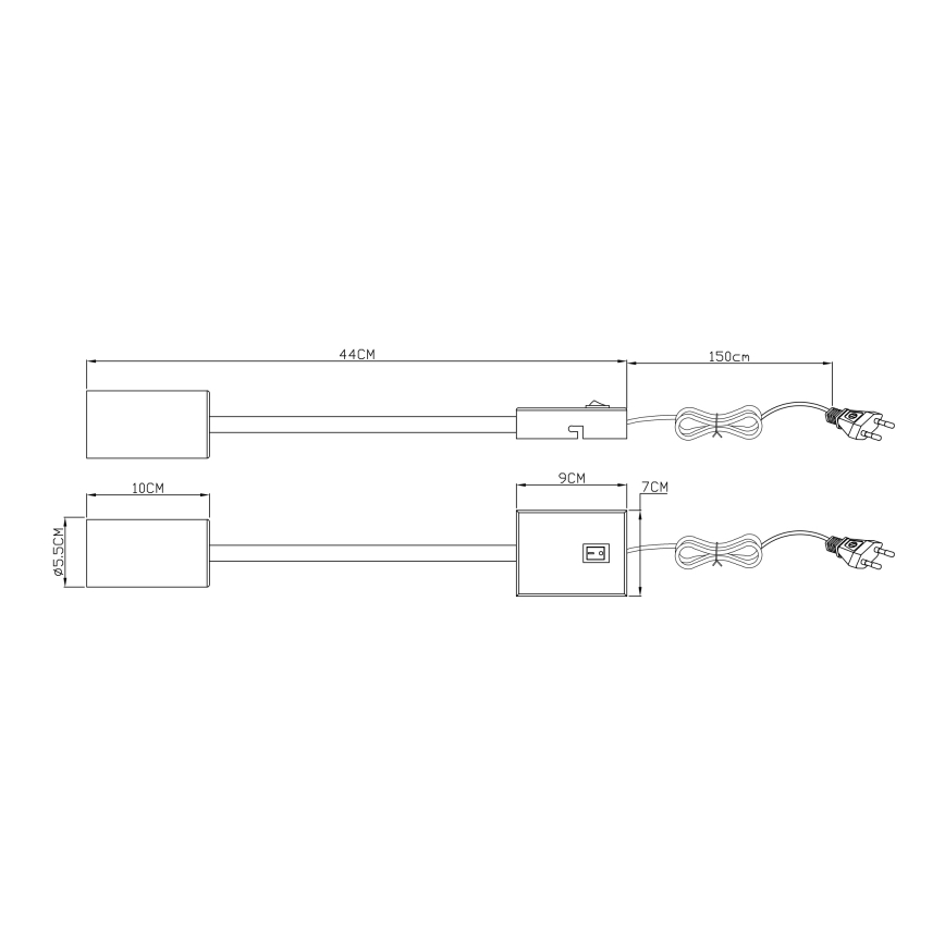 Globo - Flexible Wandleuchte 1xGU10/25W/230V grau/braun