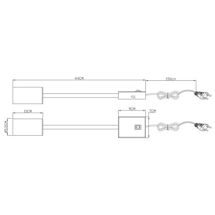 Globo - Flexible LED-Wandleuchte 1xGU10/25W/230V schwarz/Messing