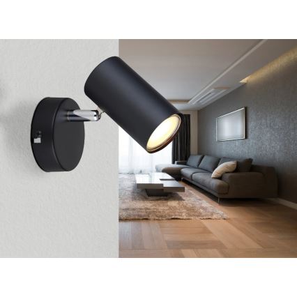 Globo - Wandstrahler 1xGU10/25W/230V schwarz