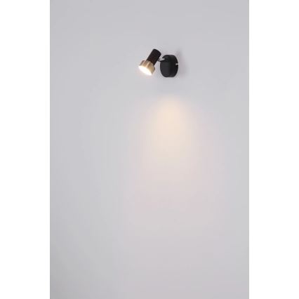 Globo - Wandstrahler 1xGU10/25W/230V schwarz/silbern