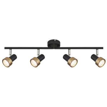 Globo - Strahler  4xGU10/25W/230V schwarz/golden
