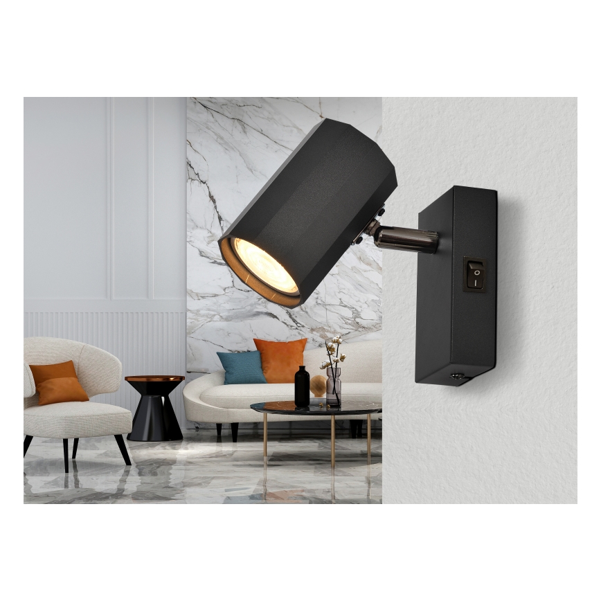 Globo - Wandstrahler 1xGU10/25W/230V schwarz