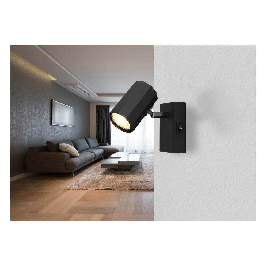 Globo - Wandstrahler 1xGU10/25W/230V schwarz