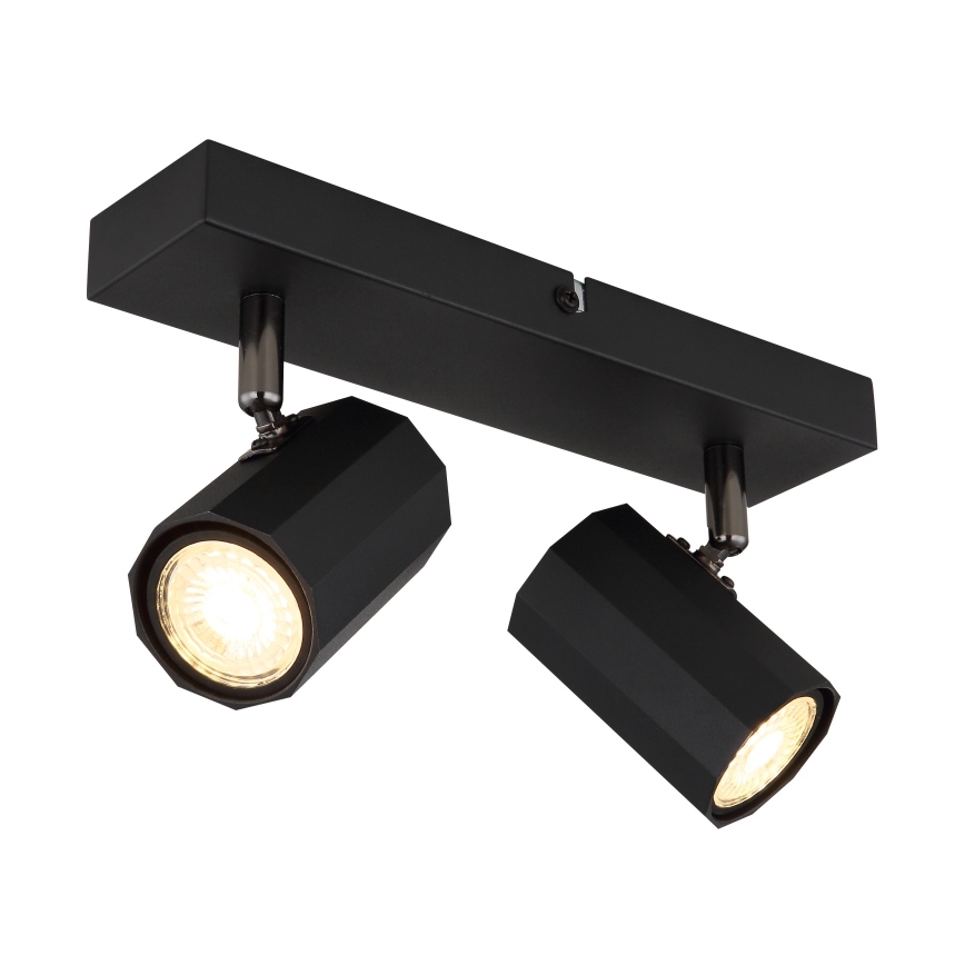 Globo - Strahler 2xGU10/25W/230V schwarz