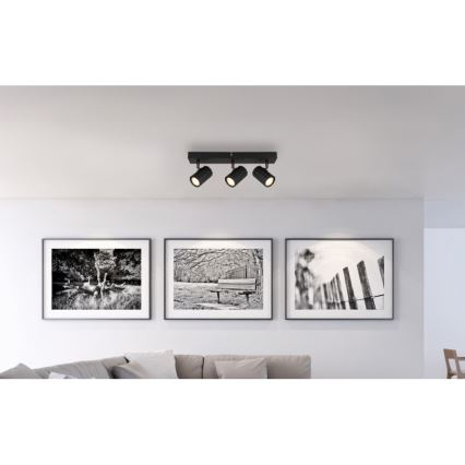 Globo - Strahler 3xGU10/25W/230V schwarz