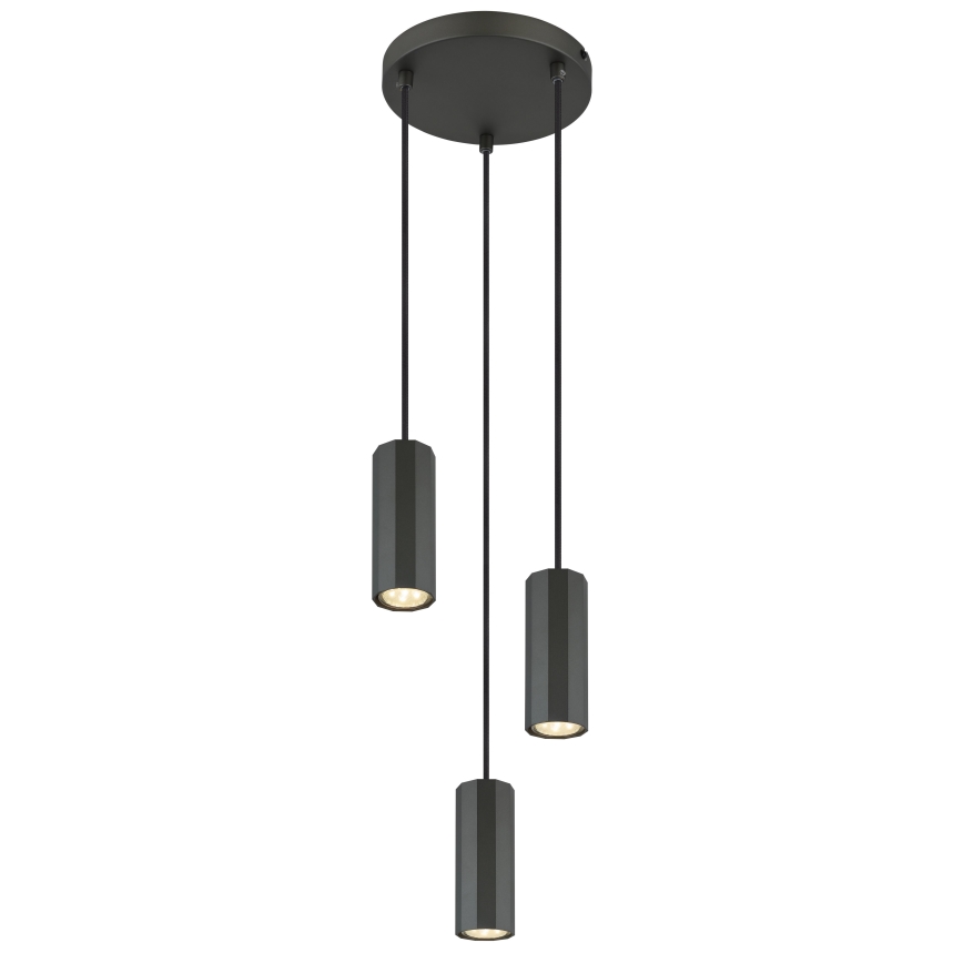 Globo - Hängeleuchte 3xGU10/25W/230V schwarz