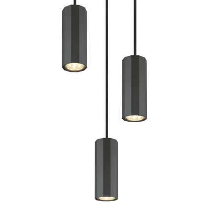 Globo - Hängeleuchte 3xGU10/25W/230V schwarz