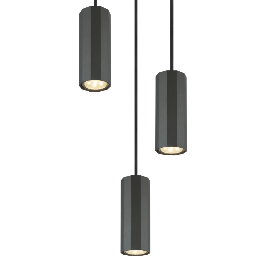 Globo - Hängeleuchte 3xGU10/25W/230V schwarz