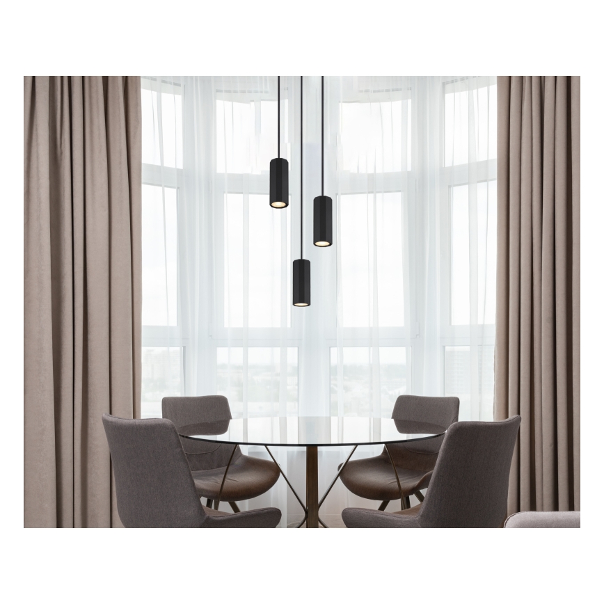 Globo - Hängeleuchte 3xGU10/25W/230V schwarz