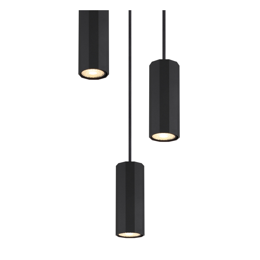 Globo - Hängeleuchte 3xGU10/25W/230V schwarz